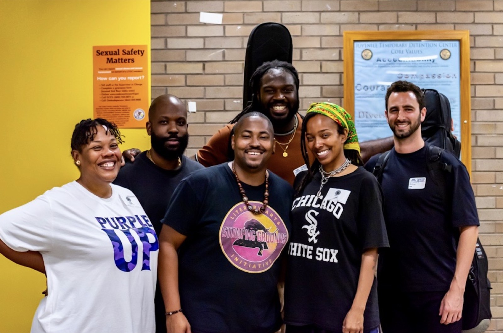 Elgin Bokari with the Stomping Grounds Literary Arts Initiative team